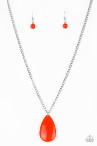 So Pop-You-lar Orange Necklace-ShelleysBling.com-ShelleysPaparazzi.com