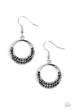 Socialite Luster Black Earrings-ShelleysBling.com-ShelleysPaparazzi.com