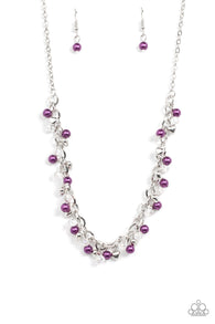 Soft-Hearted Shimmer - Purple Necklace