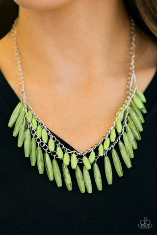 Speak of the Diva Green Necklace-ShelleysBling.com-ShelleysPaparazzi.com