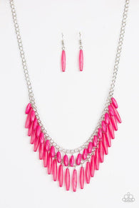 Speak of the Diva Pink Necklace-ShelleysBling.com-ShelleysPaparazzi.com