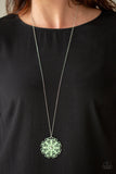 Spin Your Pinwheels Green Necklace