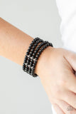 Stacked to the Top Black Bracelet