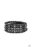 Stacked to the Top Black Bracelet