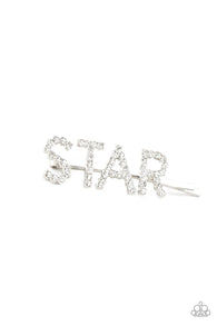 Star In Your Own Show White Hair Clip