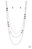 Starry-Eyed Eloquence Purple Necklace