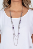 Starry-Eyed Eloquence Purple Necklace