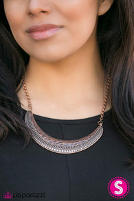 Steer Clear Copper Necklace-ShelleysBling.com-ShelleysPaparazzi.com