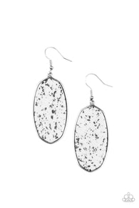 Stone Sculptures - White Earrings