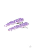 Sugar Plum Sparkle - Purple Hair Clips