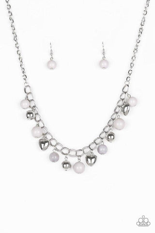 Summer Fling Silver Necklace-ShelleysBling.com-ShelleysPaparazzi.com