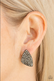 Supreme Sheen Black Post Earrings