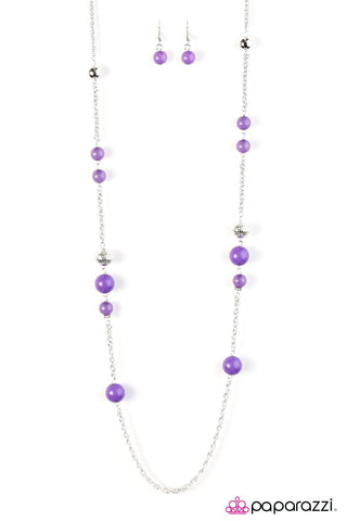 Sweet Gleams Purple Necklace-ShelleysPaparazzi.com-ShelleysPaparazzi.com