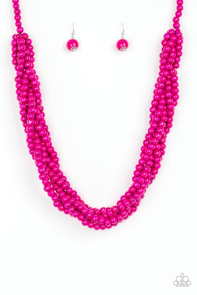 Innovative Pink Beaded 22KT Gold Chain