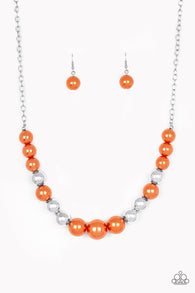 Take Note - Orange Necklace