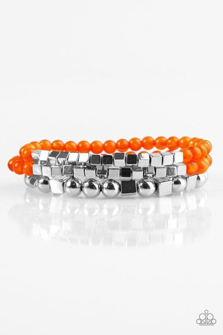 Take Shape Orange Bracelet-ShelleysBling.com-ShelleysPaparazzi.com