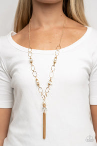 Taken with Tassels Gold Necklace