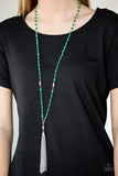 Tassel Takeover Green Necklace