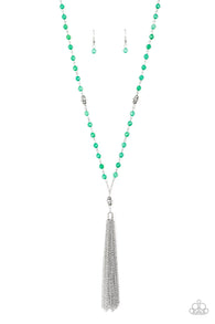 Tassel Takeover Green Necklace