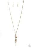 Teardrop Serenity Brass Necklace