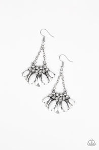 Terra Tribe White Earrings