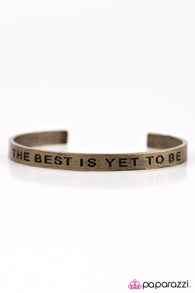 The Best is Yet to Be Brass Bracelet-Paparazzi Accessories-ShelleysPaparazzi.com