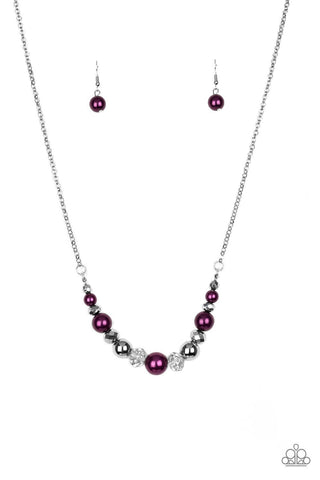 The Big-Leaguer Purple Necklace-ShelleysBling.com-ShelleysPaparazzi.com