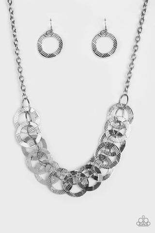 The Main Contender Silver Necklace-ShelleysBling.com-ShelleysPaparazzi.com
