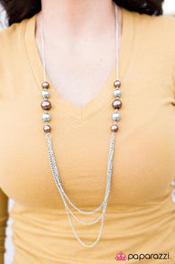 The Outer Limits - Brown Necklace-Paparazzi Accessories-ShelleysPaparazzi.com