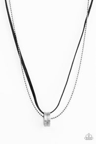 The Ring Bearer Black Urban Necklace-ShelleysBling.com-ShelleysPaparazzi.com