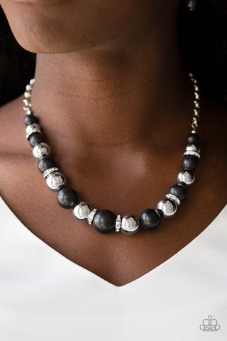 The Ruling Class Black Necklace-ShelleysBling.com-ShelleysPaparazzi.com