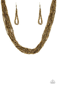 The Speed of Starlight Brass Necklace-ShelleysBling.com-ShelleysPaparazzi.com