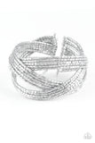 The Speed of Starlight Silver Necklace and Bracelet Set-ShelleysBling.com-ShelleysPaparazzi.com