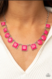 Tic Tac Trend Pink Necklace