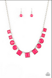 Tic Tac Trend Pink Necklace