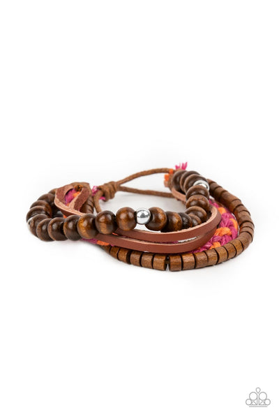 Timberland Trendsetter - Pink Urban Bracelet | Paparazzi Accessories | Bettelarmbänder