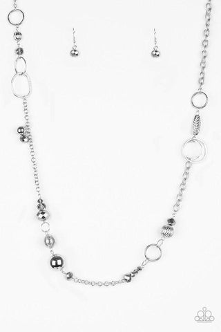 Too Haute to Handle Silver Necklace-ShelleysBling.com-ShelleysPaparazzi.com