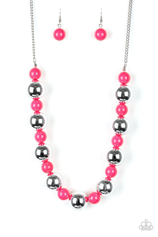 Top Pop Pink Necklace-ShelleysBling.com-ShelleysPaparazzi.com