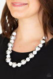 Top Pop White Necklace-ShelleysBling.com-ShelleysPaparazzi.com