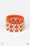 Totally Tonga Orange Necklace and Bracelet Set