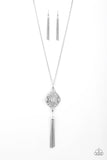 Totally Worth The TASSEL - Silver Necklace