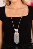 Totem Tassel Orange Necklace