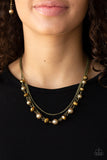 Tour de Demure Brass Necklace