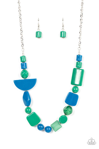 Tranquil Trendsetter - Green Necklace