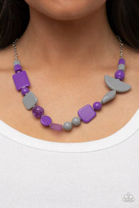 Tranquil Trendsetter Purple Necklace