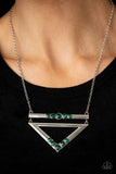 Triangulated Twinkle Green Necklace