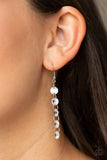 Trickle-Down Effect White Earrings