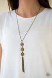 Triple Shimmer Brass Necklace