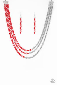 Turn Up The Volume Red Necklace