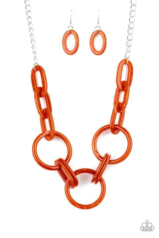 Turn Up the Heat Orange Necklace